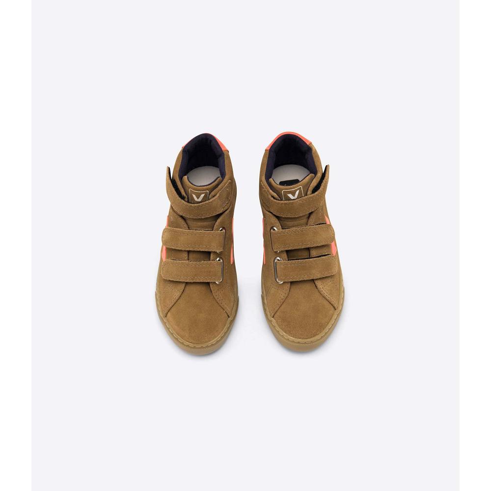 Veja ESPLAR MID SUEDE Hoog Kinderen Bruin | NL 679PJJ